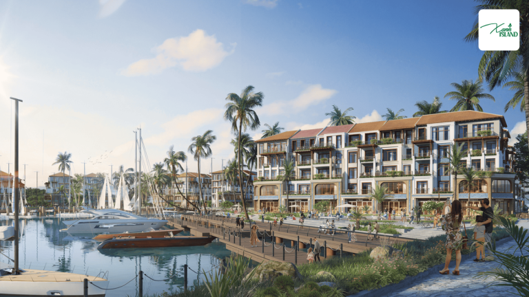 phoi canh ben du thuyen xanh island cat ba